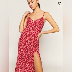 Reformation Crimini Dress Jenna Red Floral